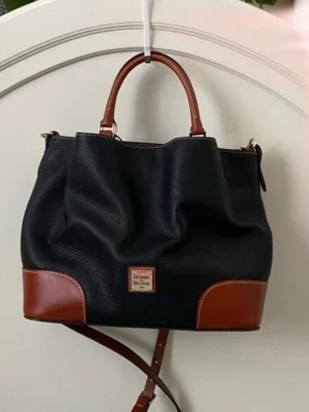 Dooney & Bourke Pebble Grain Brenna Satchel Crossbody Leather Bag